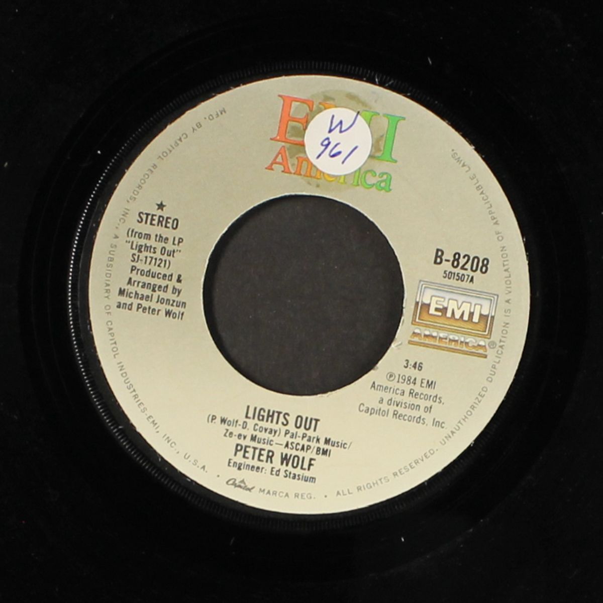 lights out / poor girl's heart by PETER WOLF