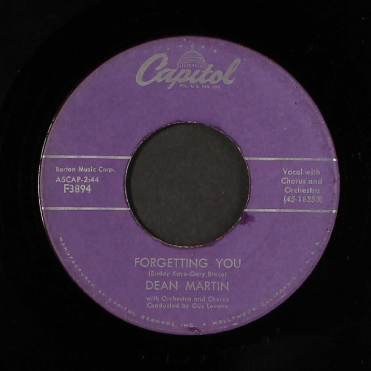 return to me / forgetting you by DEAN MARTIN