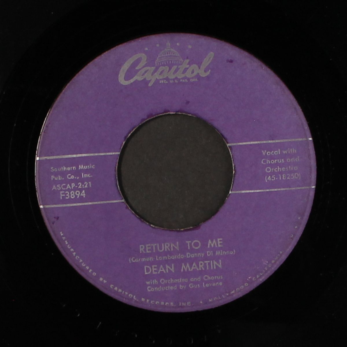return to me / forgetting you by DEAN MARTIN