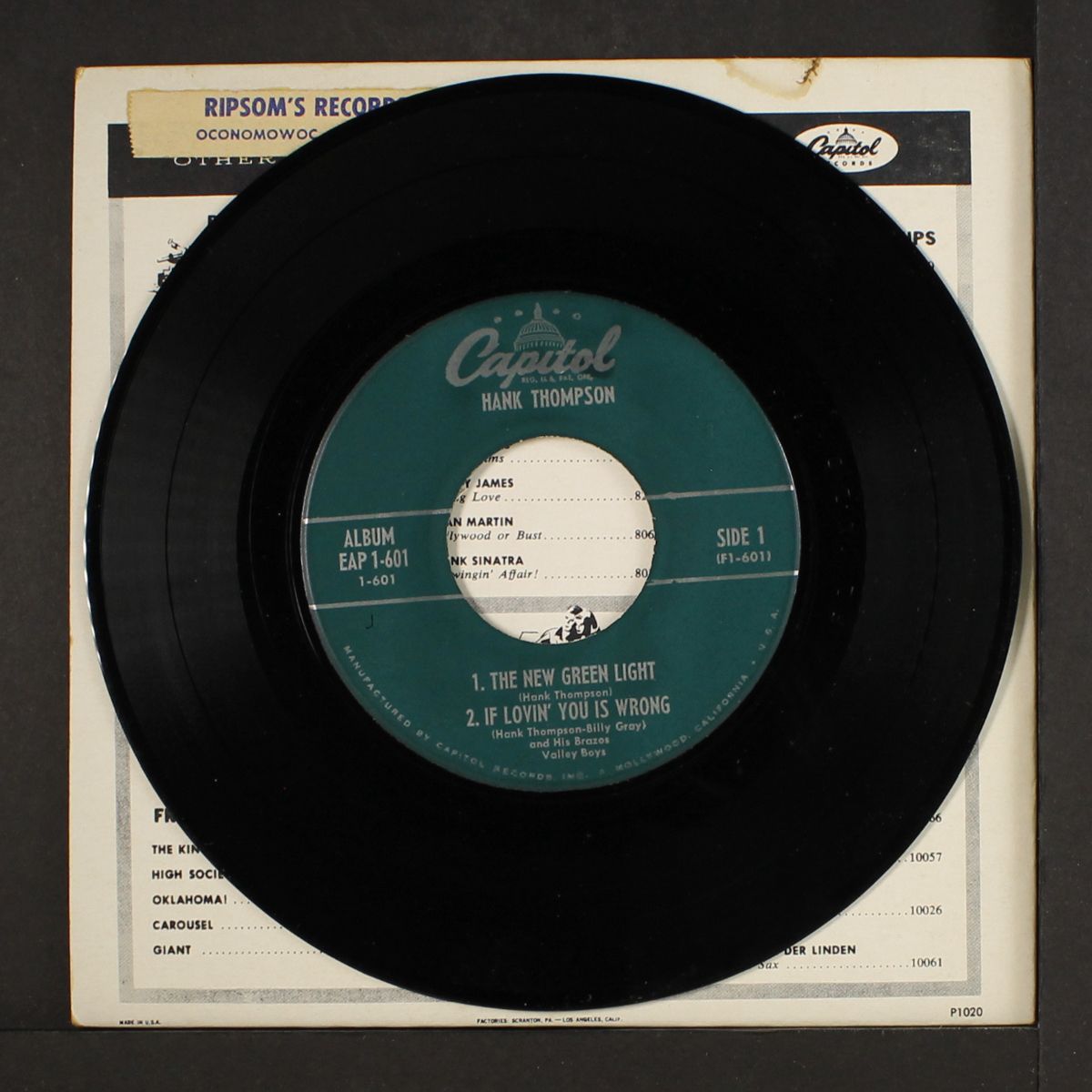 the new green light + 3 by HANK THOMPSON