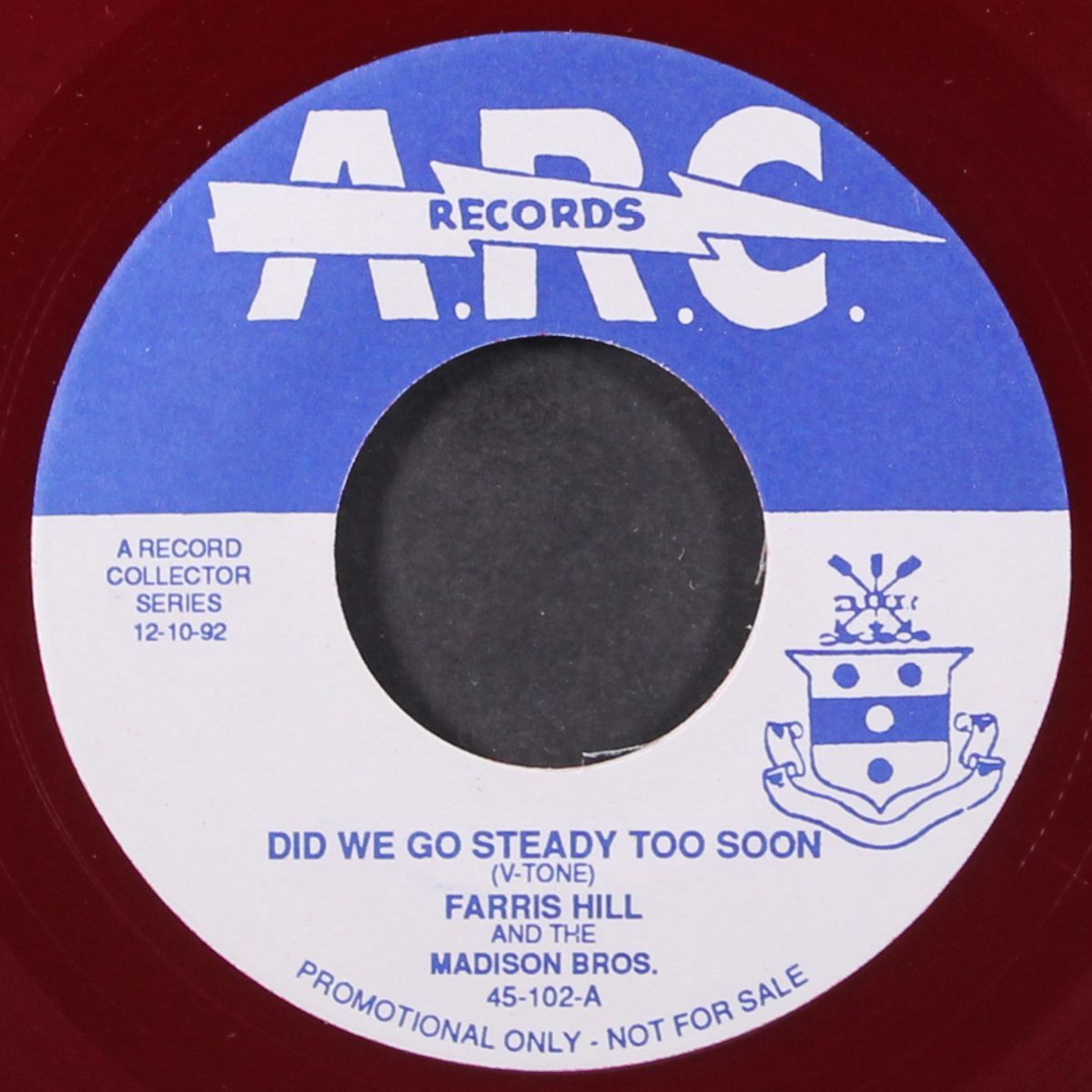 did we go steady too soon / sealed with a kiss by FARRIS HILL & MADISON BROTHERS / CELESTIALS