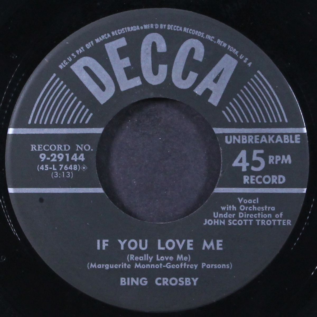 liebchen / if you love me by BING CROSBY