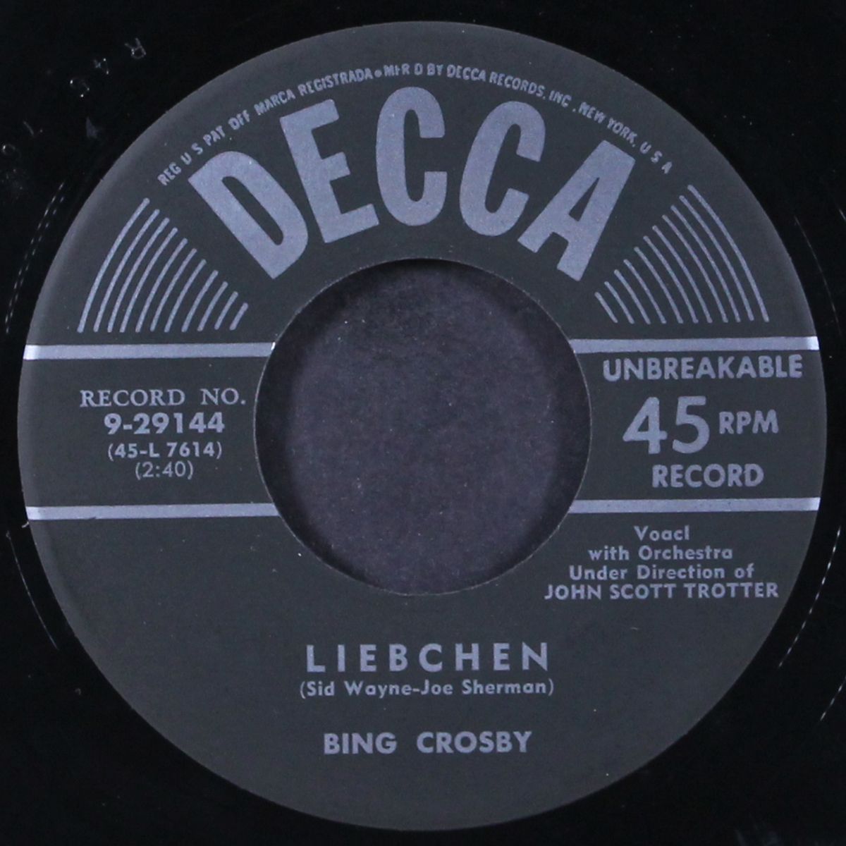 liebchen / if you love me by BING CROSBY