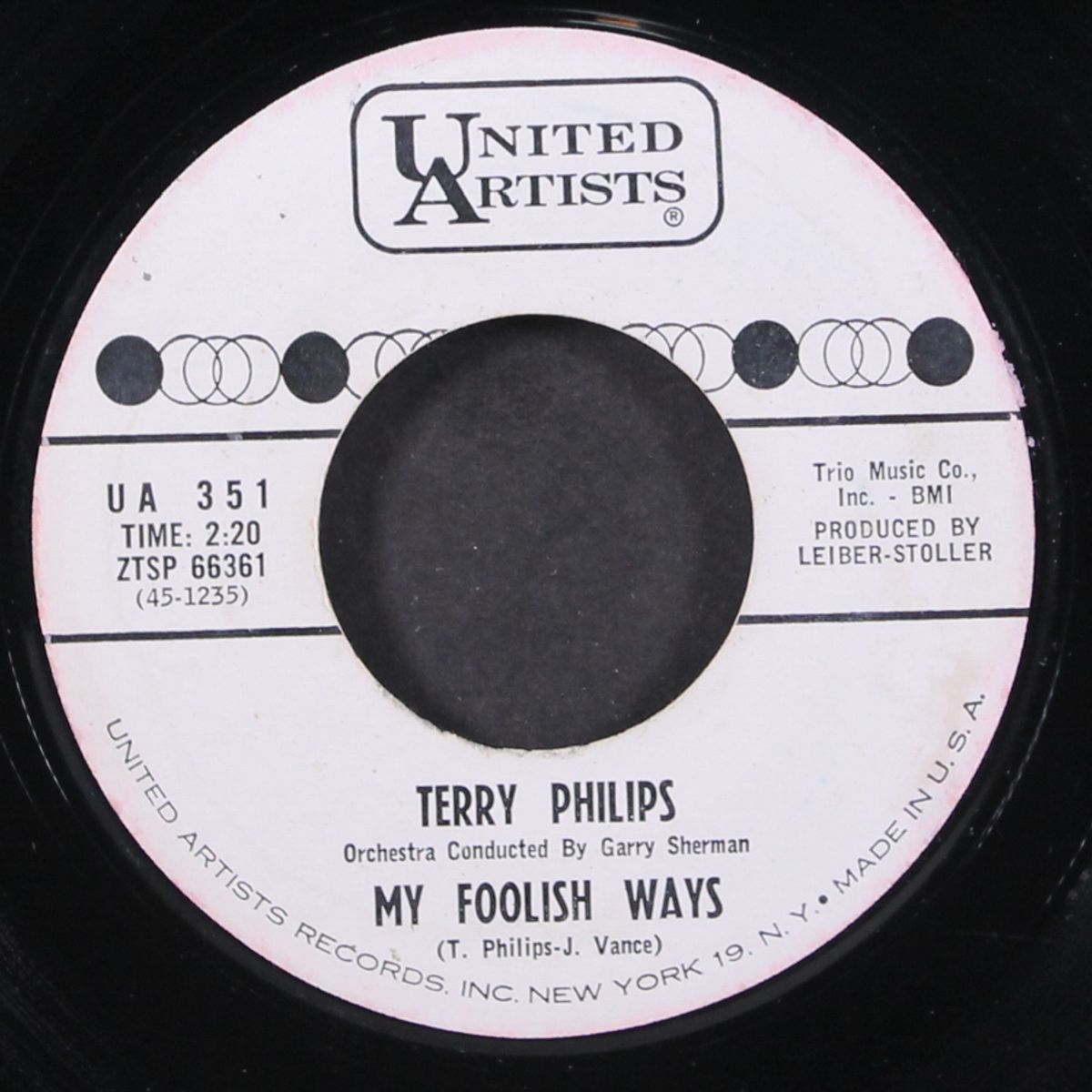 hands of a fool / my foolish ways by TERRY PHILLIPS