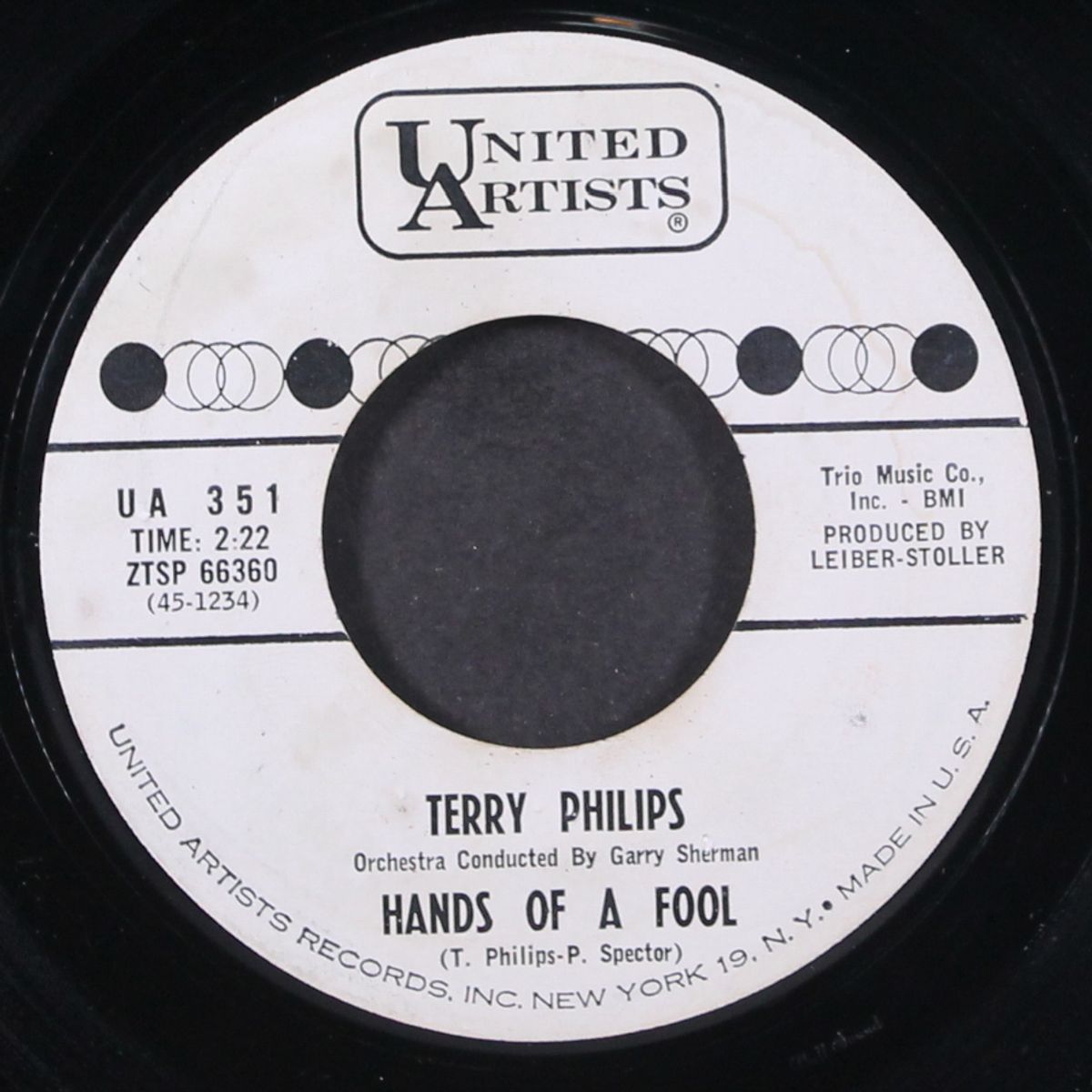 hands of a fool / my foolish ways by TERRY PHILLIPS