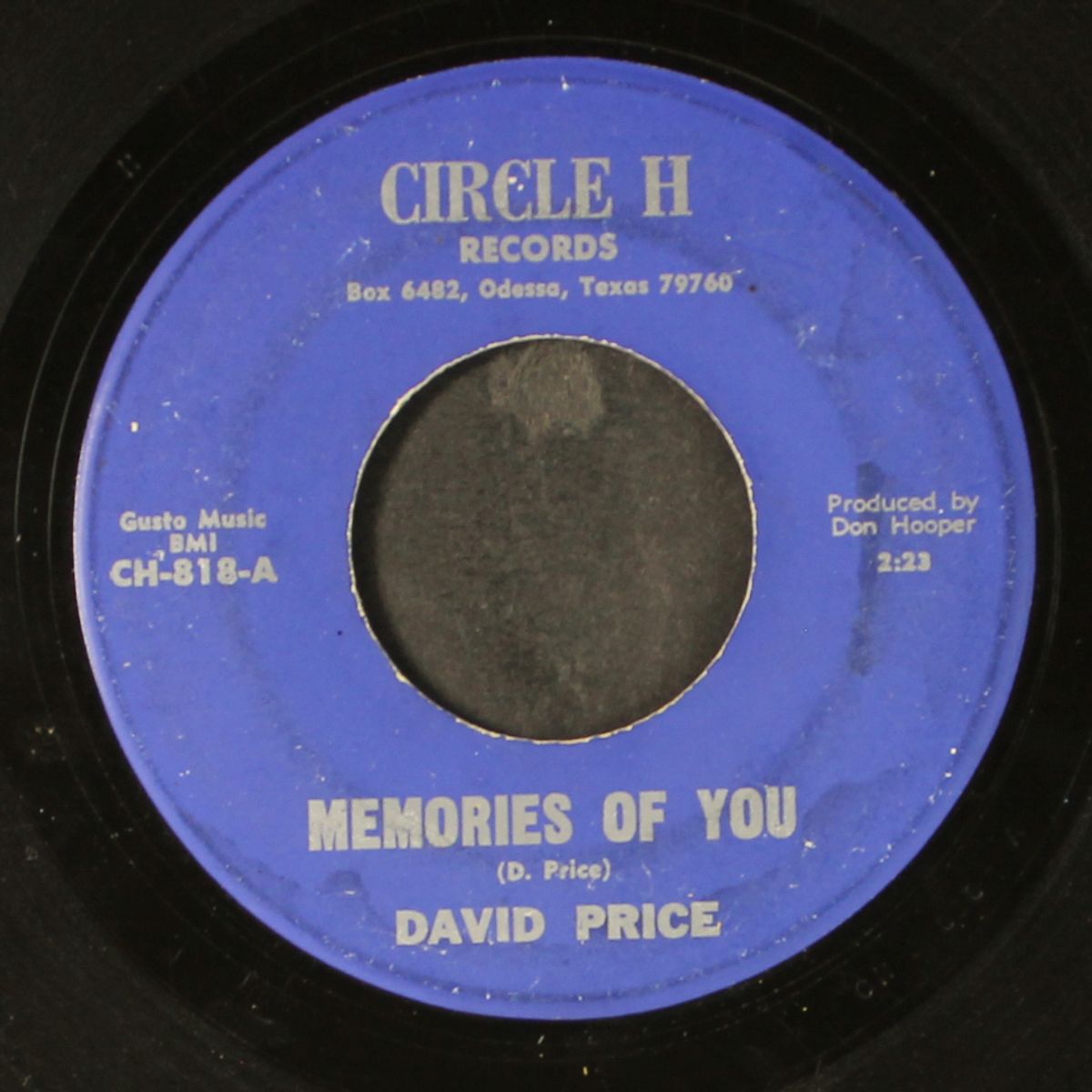 memories of you / 'till closing time by DAVID PRICE