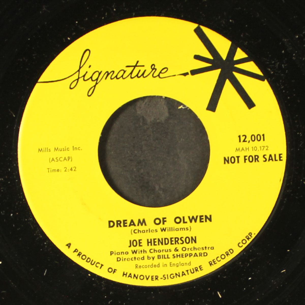 hey chick / dream of olwen by JOE HENDERSON