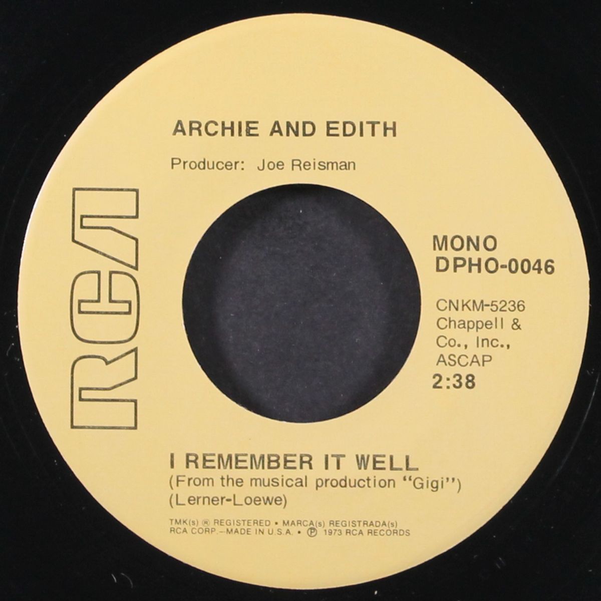 i remember it well by ARCHIE & EDITH