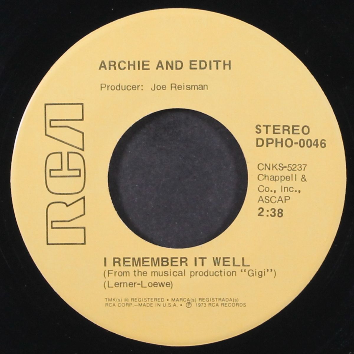 i remember it well by ARCHIE & EDITH