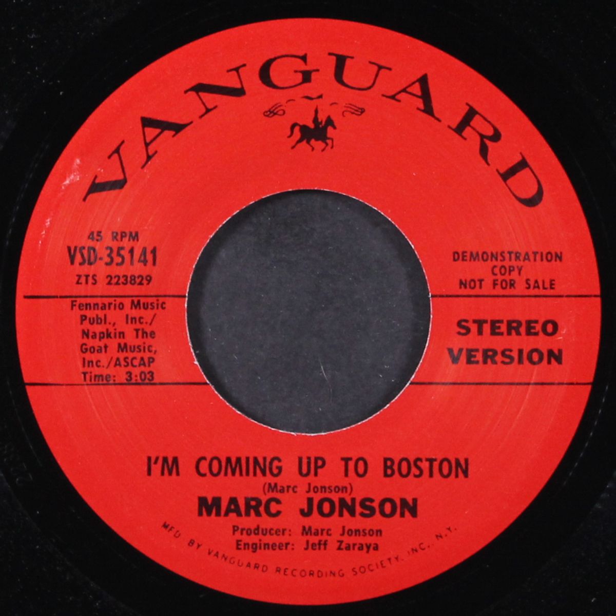 i'm coming up to boston by MARC JONSON