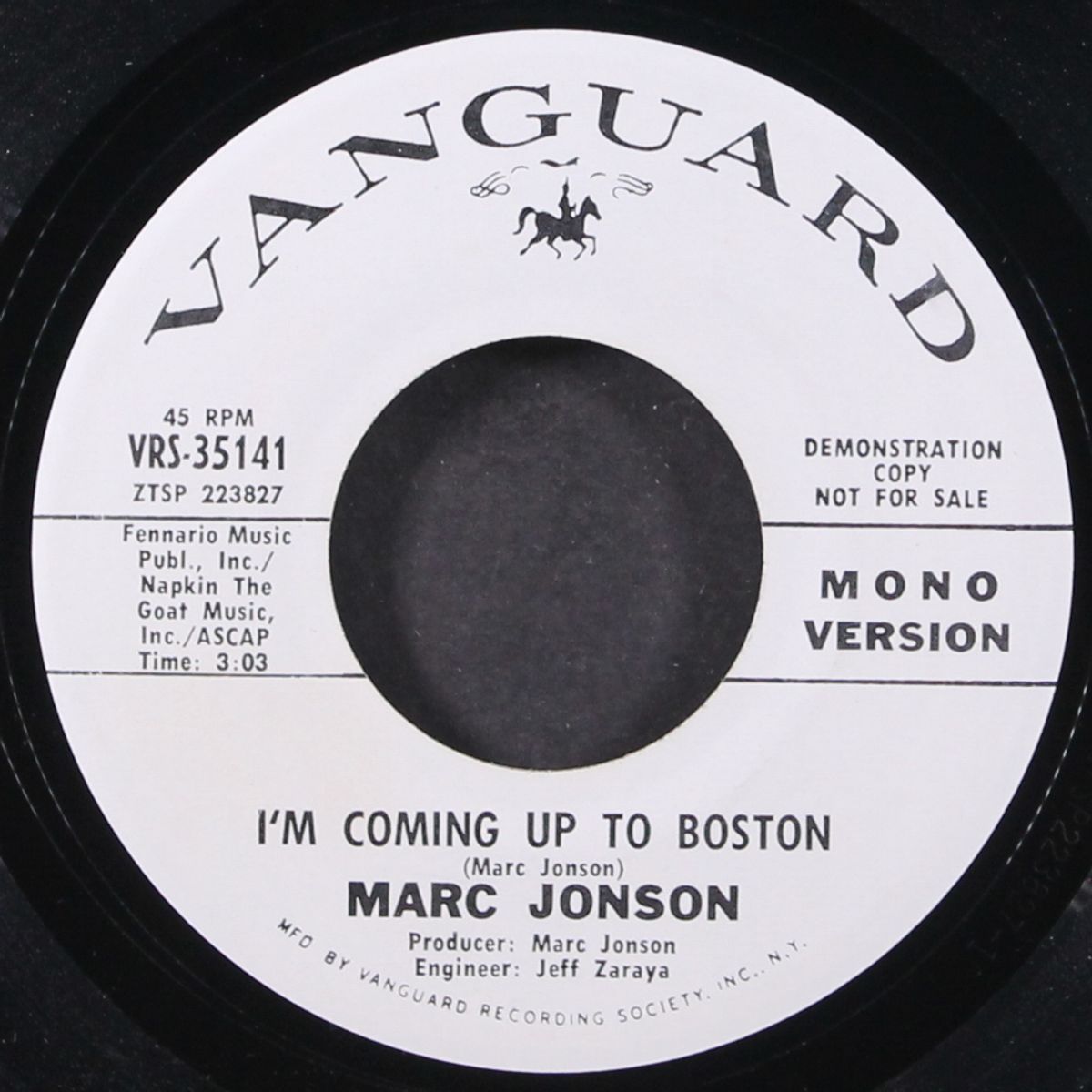 i'm coming up to boston by MARC JONSON