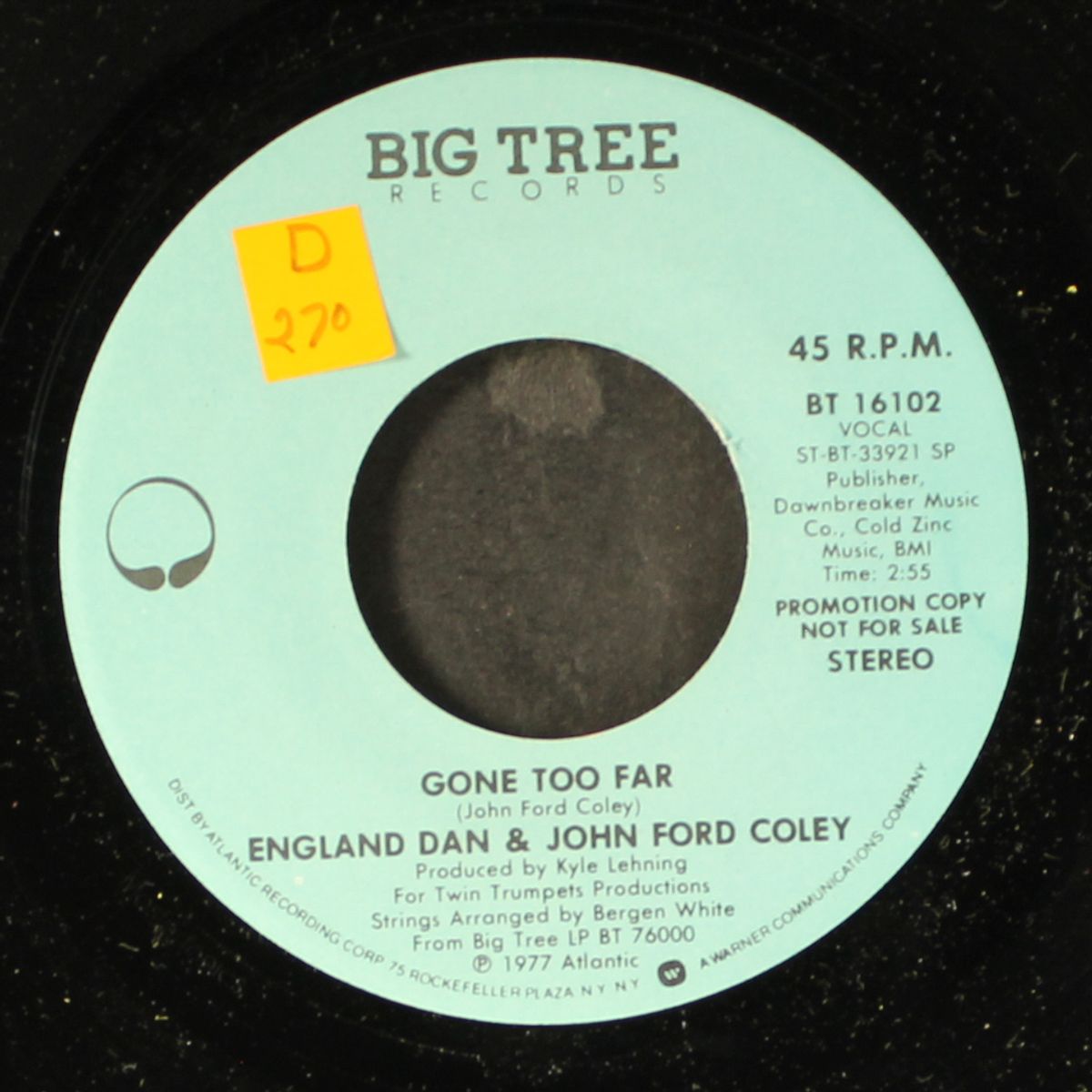 gone too far / same by ENGLAND DAN & JOHN FORD COOLEY