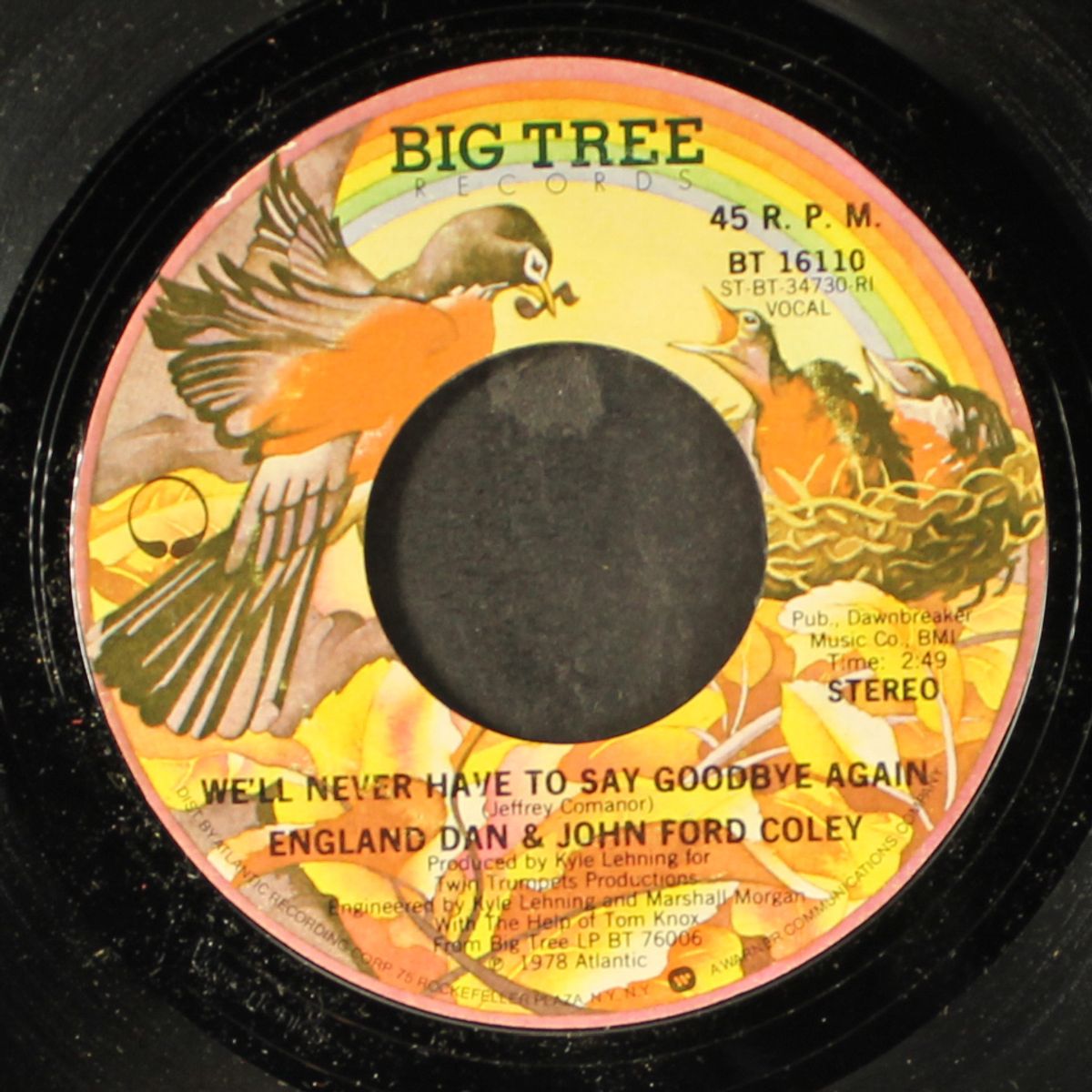 we'll never have to say goodbye again by ENGLAND DAN & JOHN FORD COOLEY