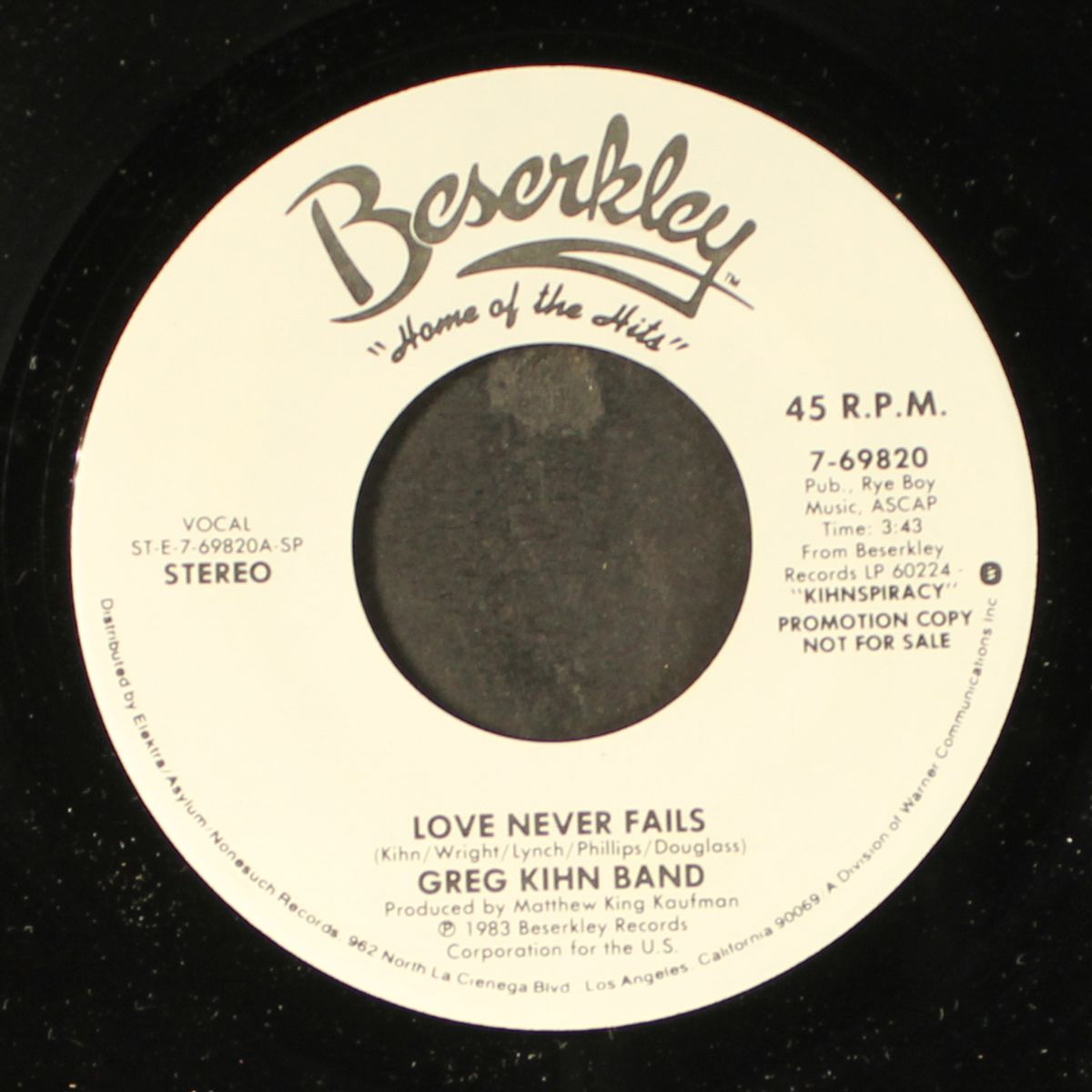 love never fails / same by GREG KIHN BAND