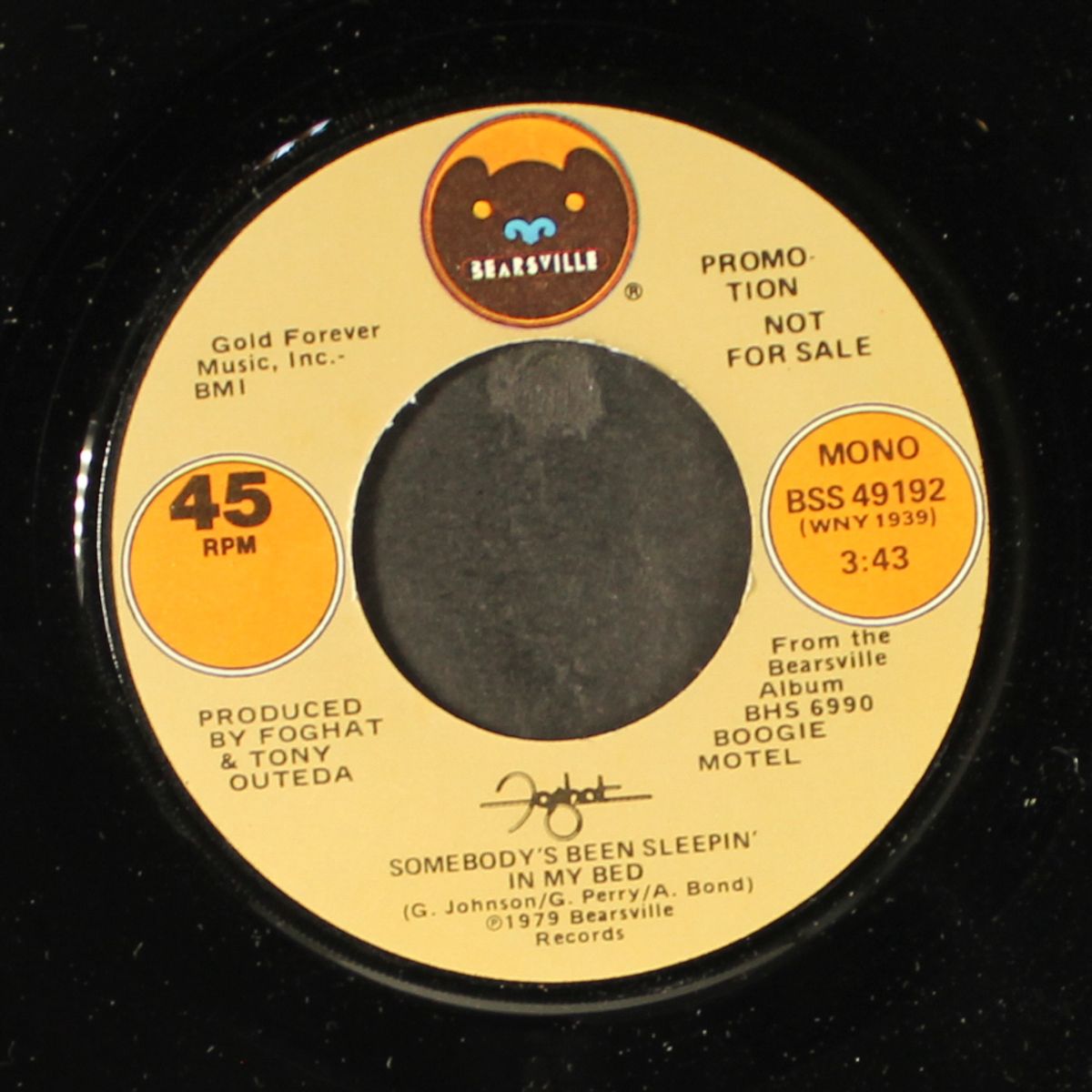 somebody's been sleepin' in my bed / mono by FOGHAT