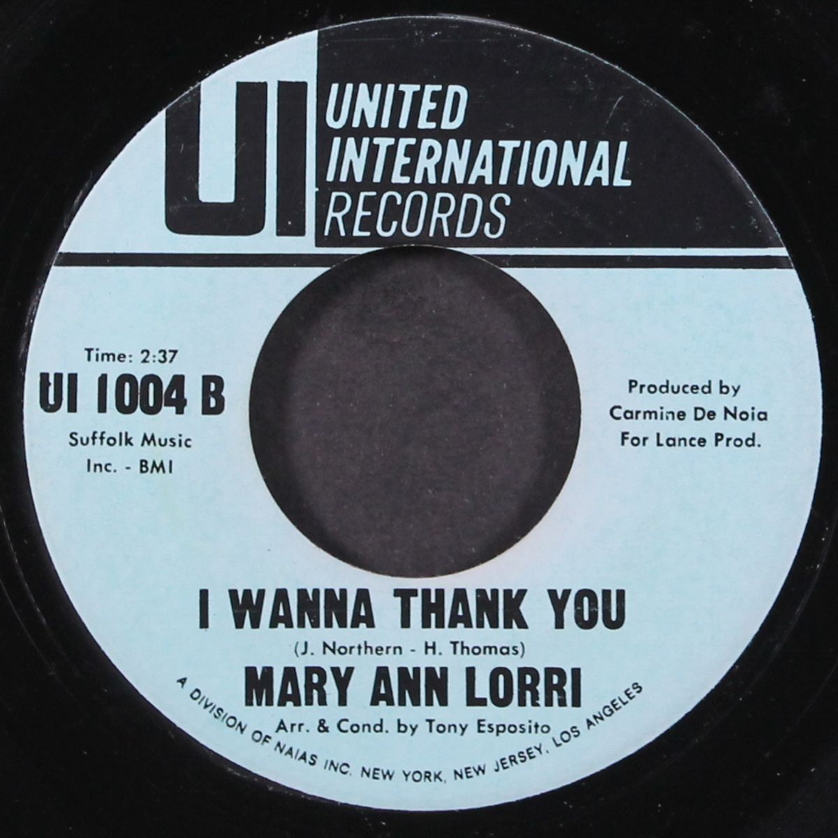 i wanna thank you / one more tear by MARY ANN LORRI