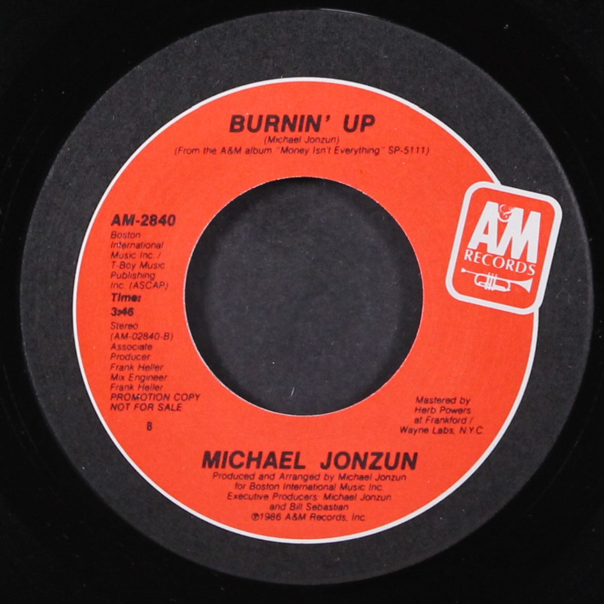 burnin' up / same (club edit) by MICHAEL JONZUN
