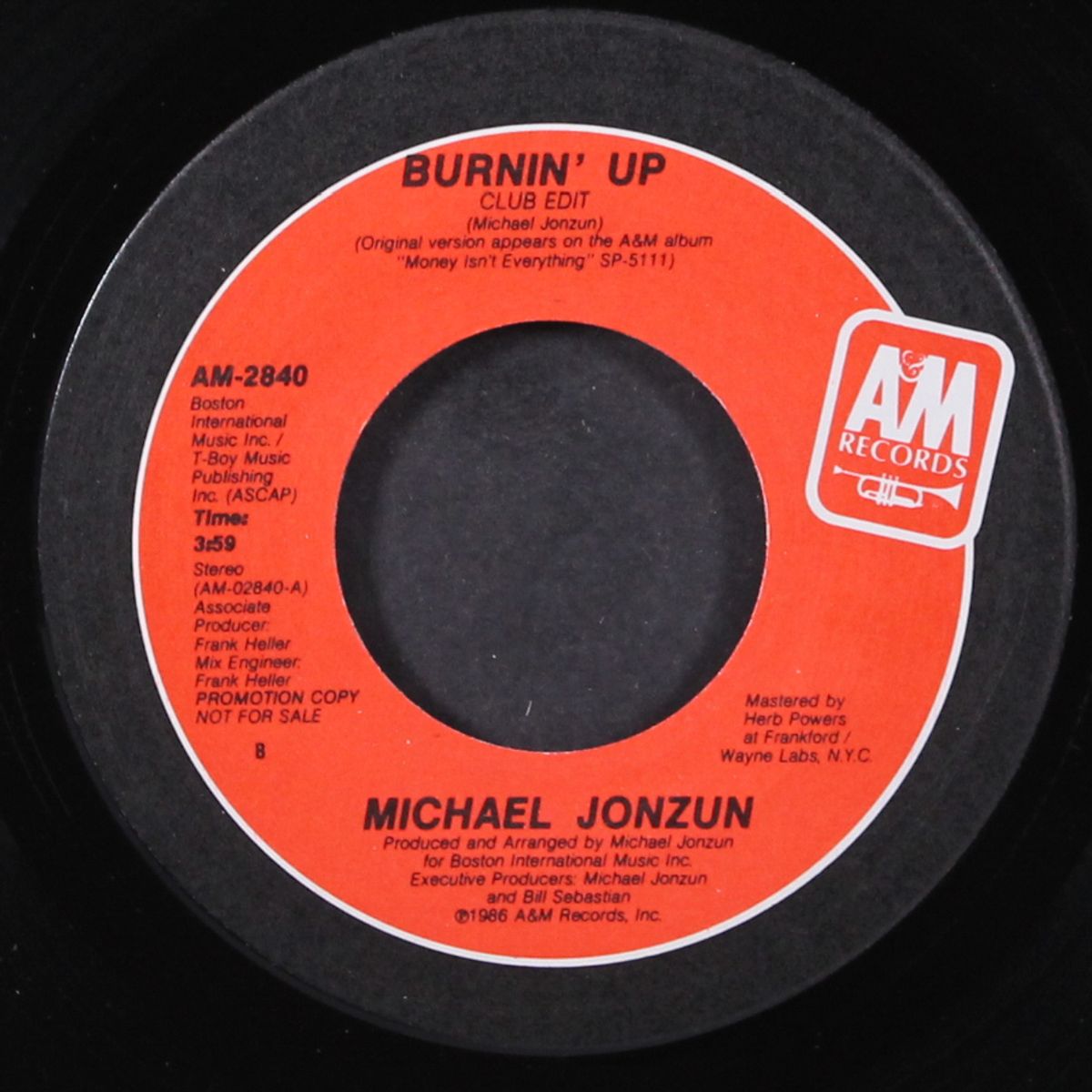 burnin' up / same (club edit) by MICHAEL JONZUN