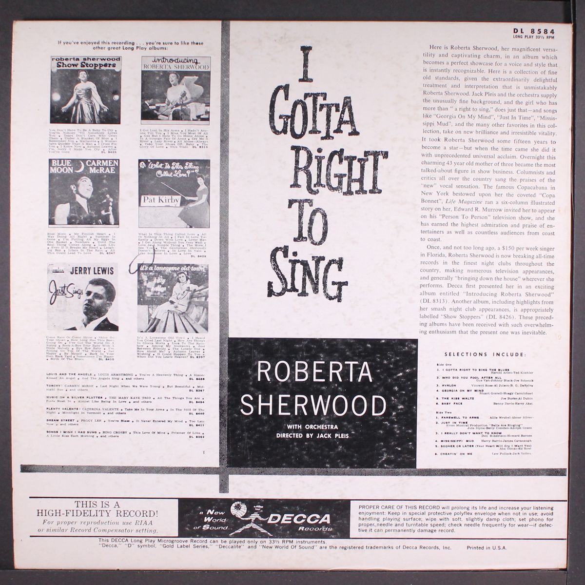 i gotta right to sing by ROBERTA SHERWOOD