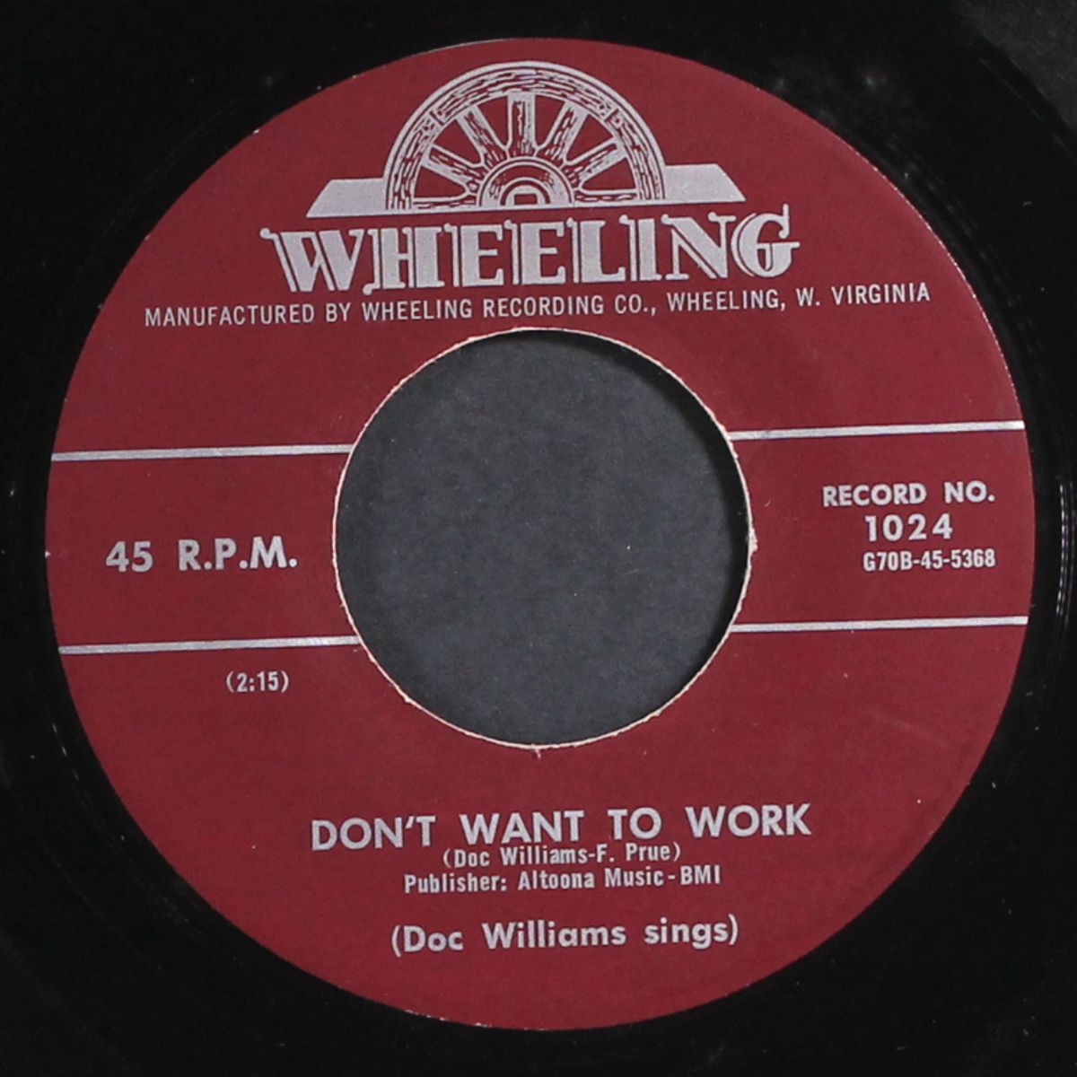 fiddler joe / don't want to work by DOC WILLIAMS