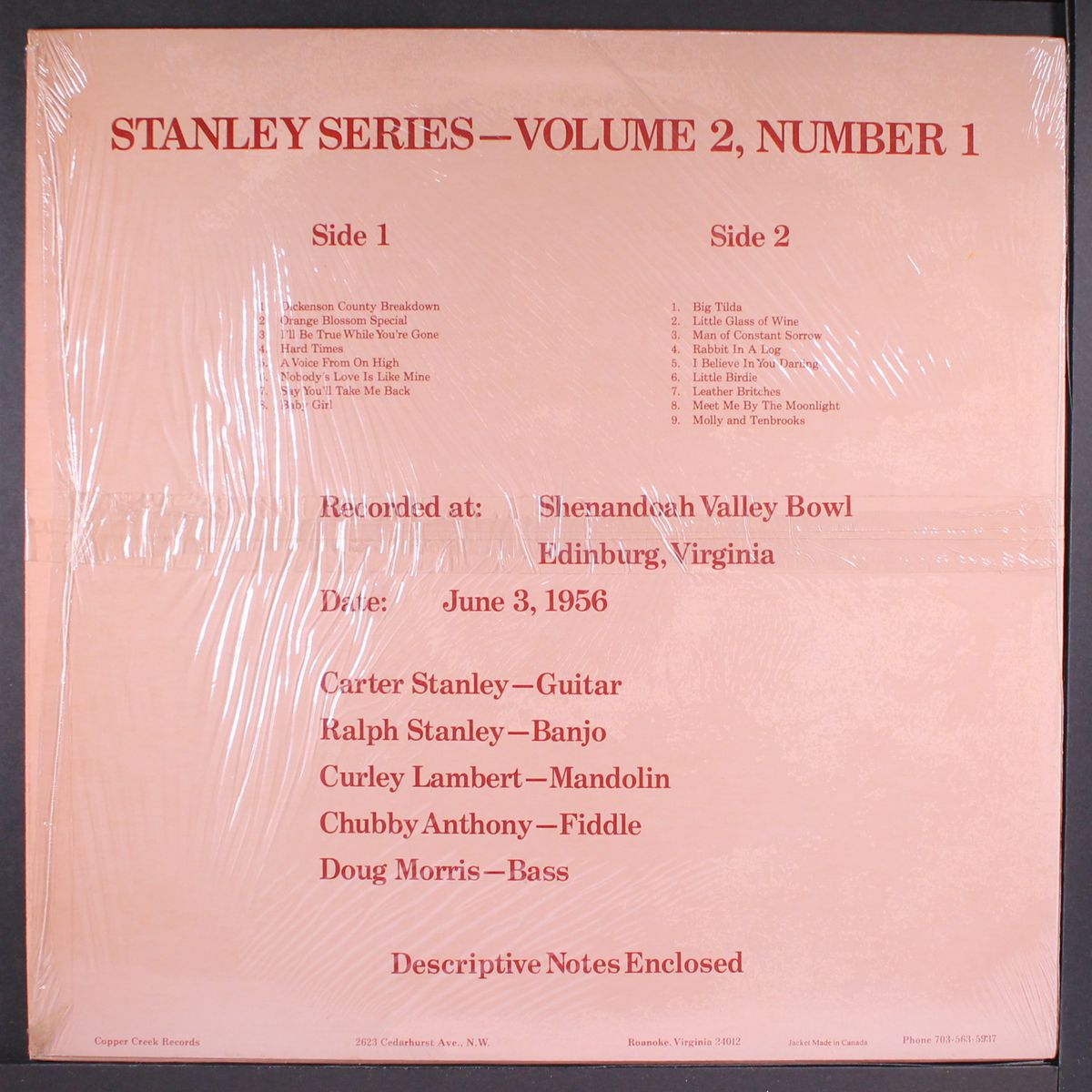 vol. 2, number 1; edinburg, virginia '56 by STANLEY BROTHERS