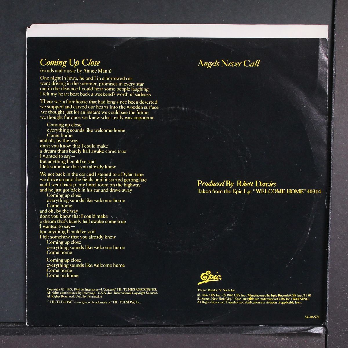 coming up close / same by 'TIL TUESDAY