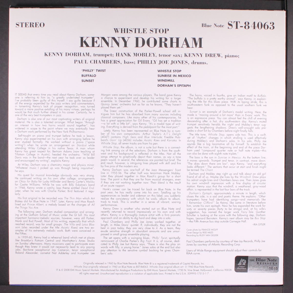 whistle stop by KENNY DORHAM