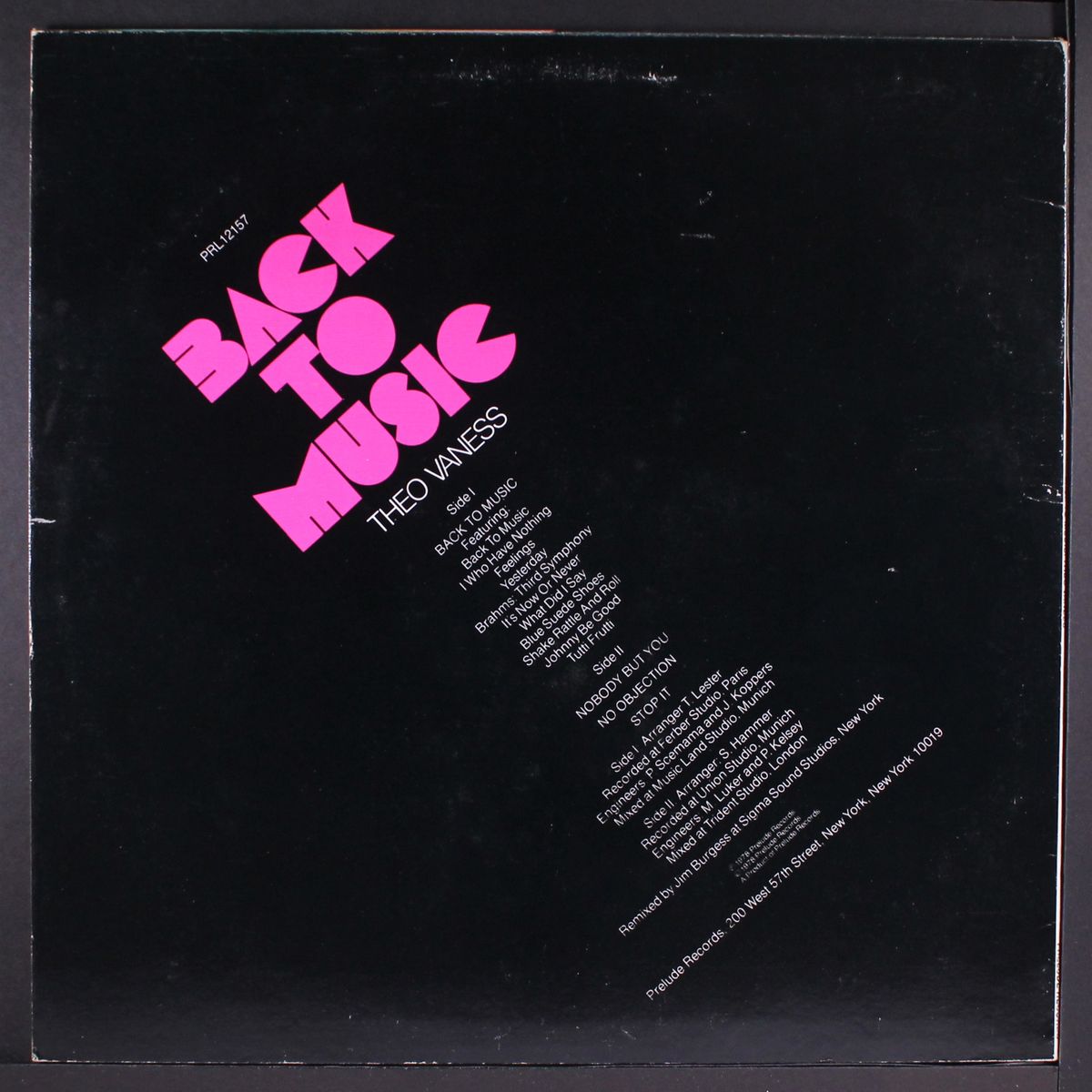 back to music by THEO VANESS