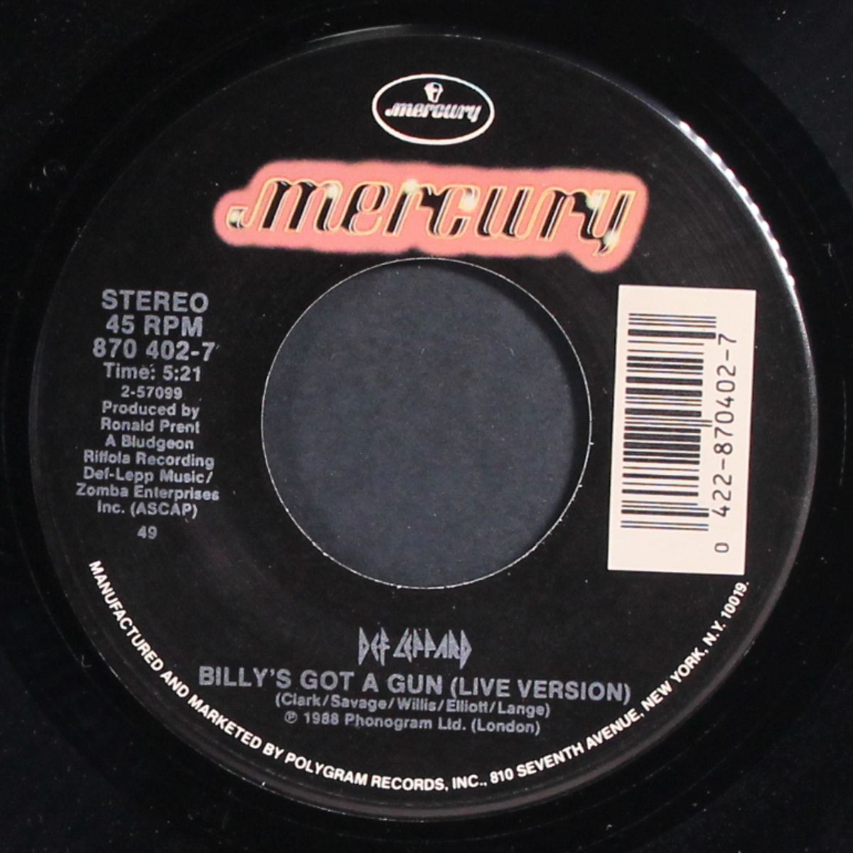 love bites / billy's got a gun by DEF LEPPARD