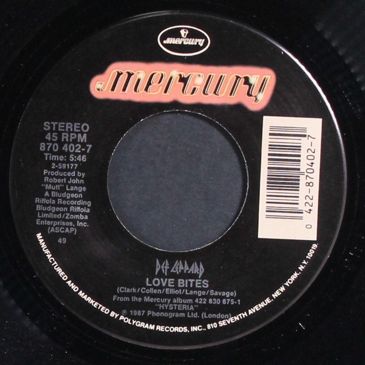 love bites / billy's got a gun by DEF LEPPARD