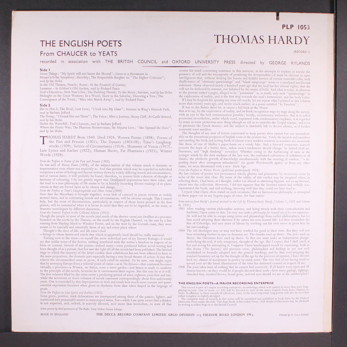 hardy (record one) by VARIOUS