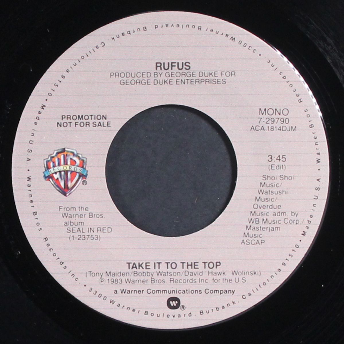 take it to the top by RUFUS