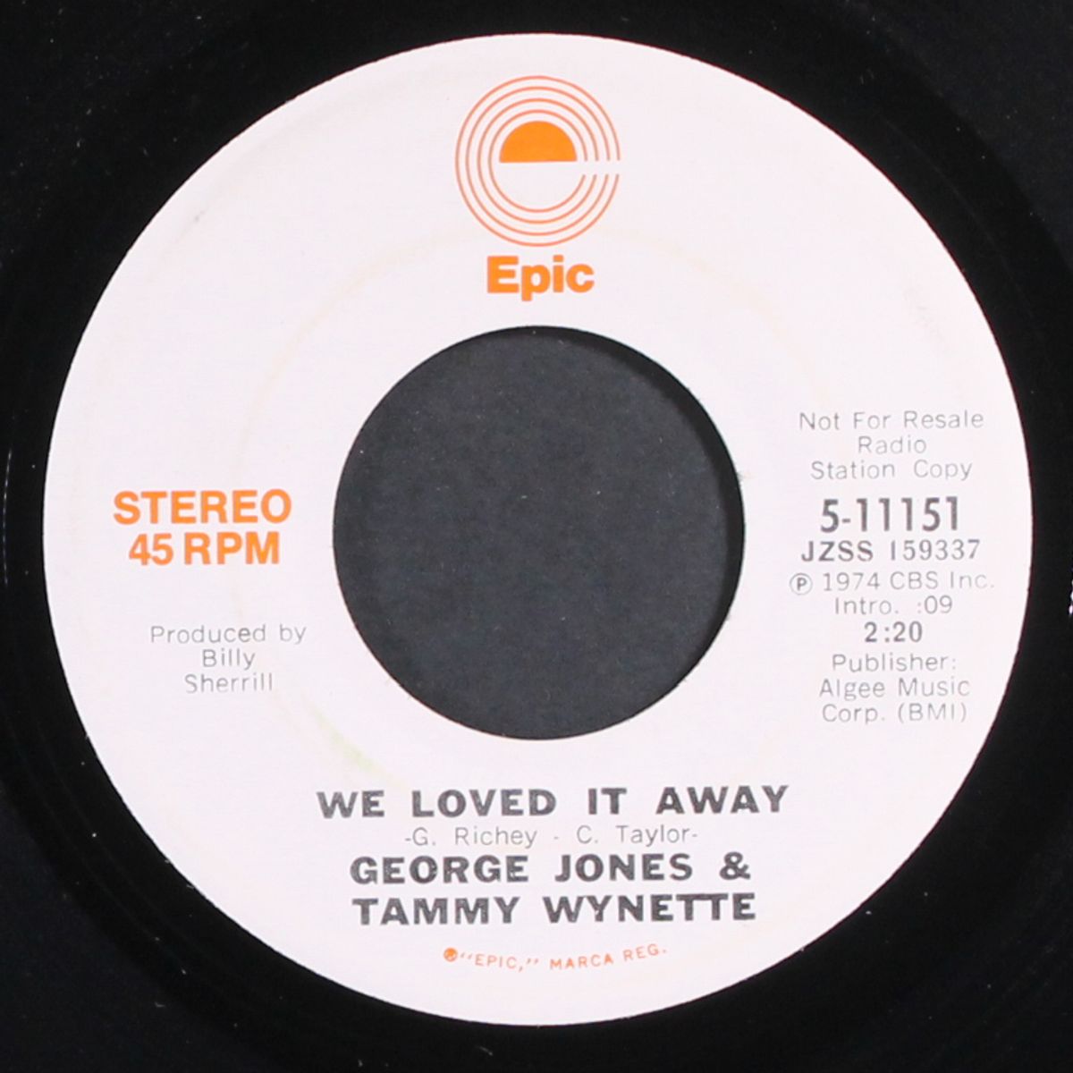 we loved it away / mono by GEORGE JONES & TAMMY WYNETTE