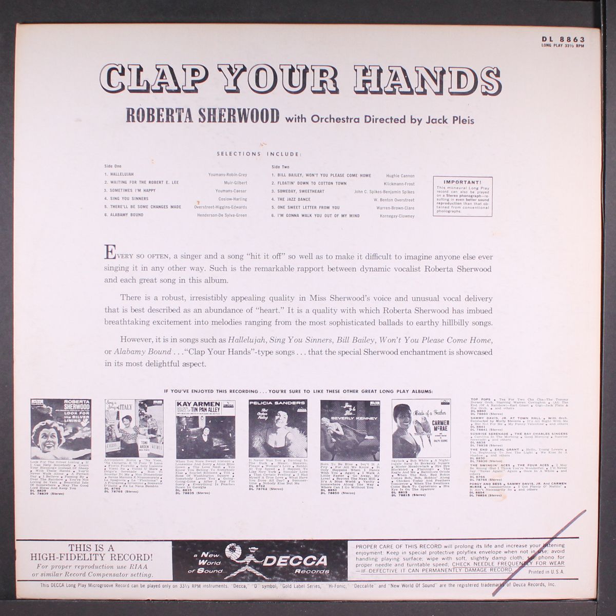 clap your hands by ROBERTA SHERWOOD