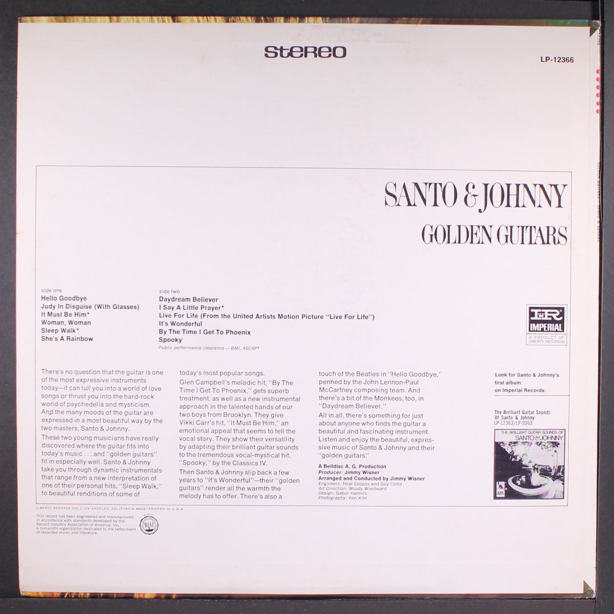 golden guitars by SANTO & JOHNNY