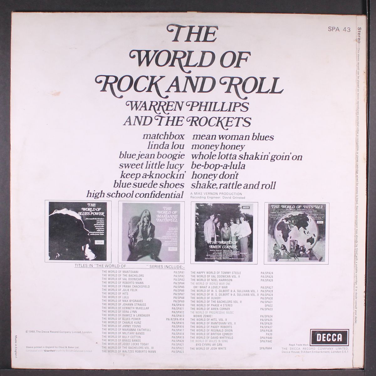the world of rock and roll by WARREN PHILLIPS & THE ROCKETS