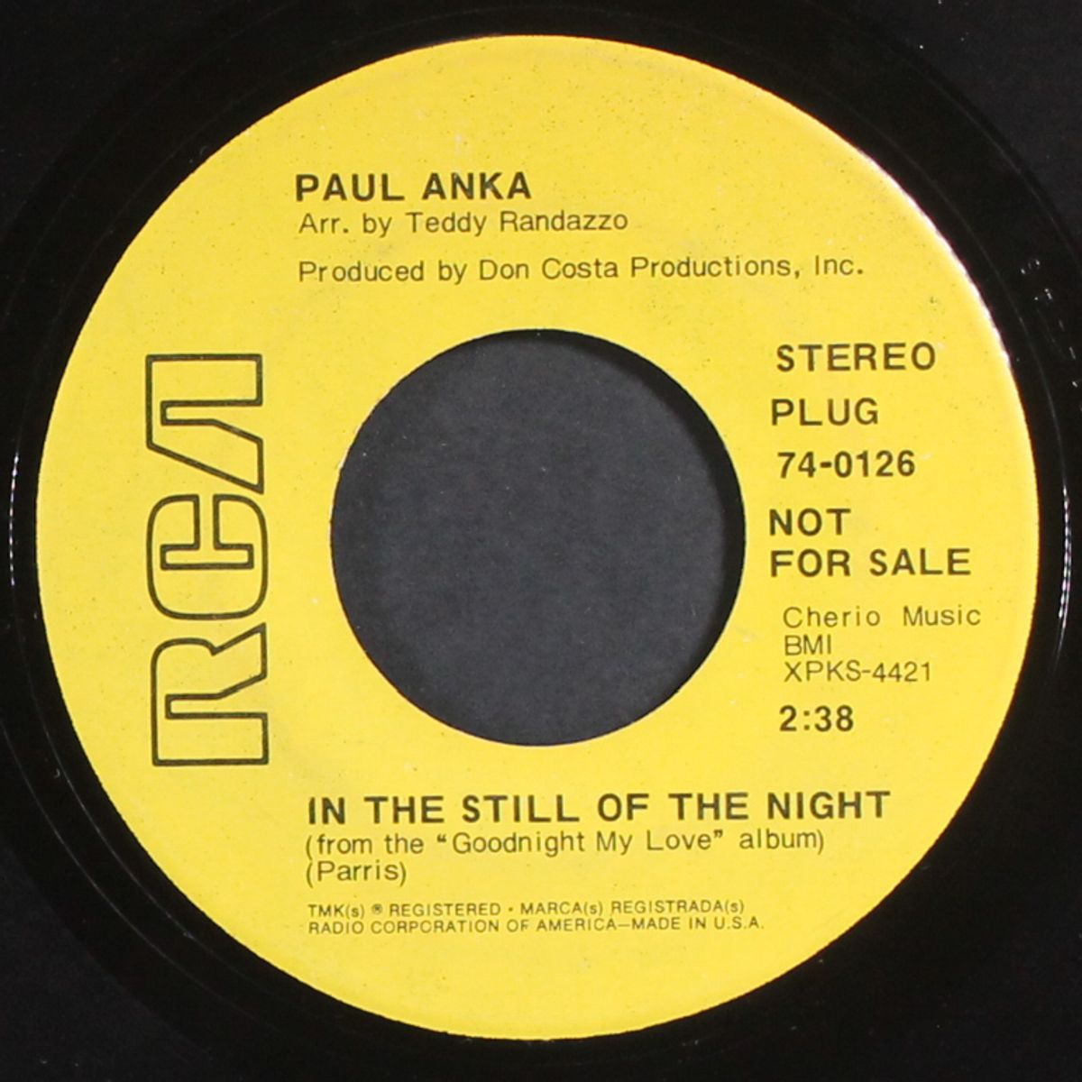 in the still of the night / pickin' up the pieces by PAUL ANKA