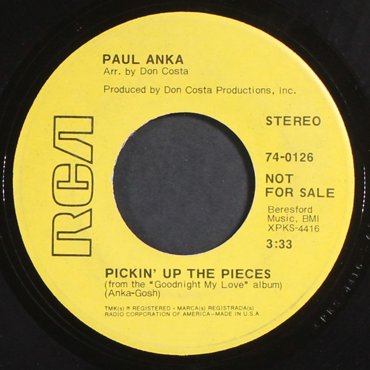 in the still of the night / pickin' up the pieces by PAUL ANKA