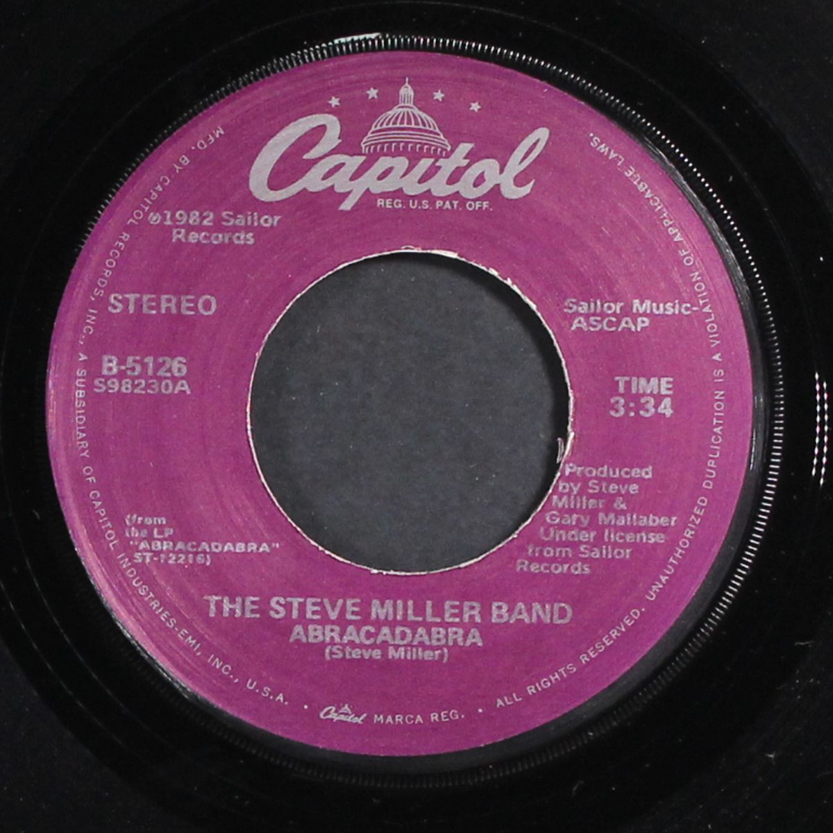 abracadabra / baby wanna dance by STEVE MILLER BAND