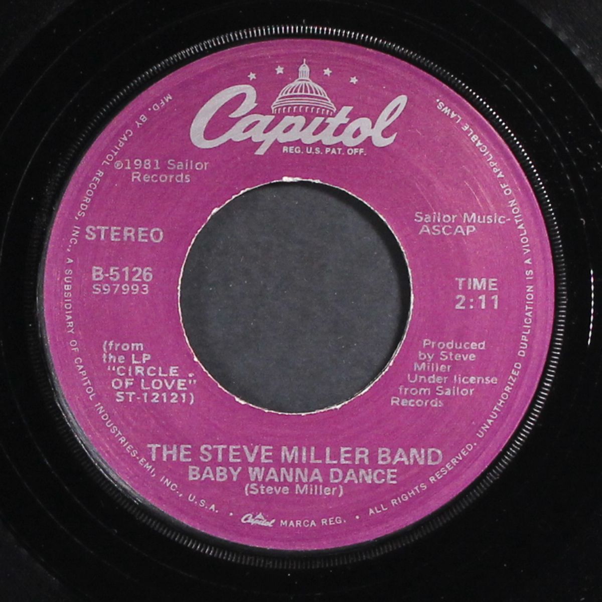 abracadabra / baby wanna dance by STEVE MILLER BAND