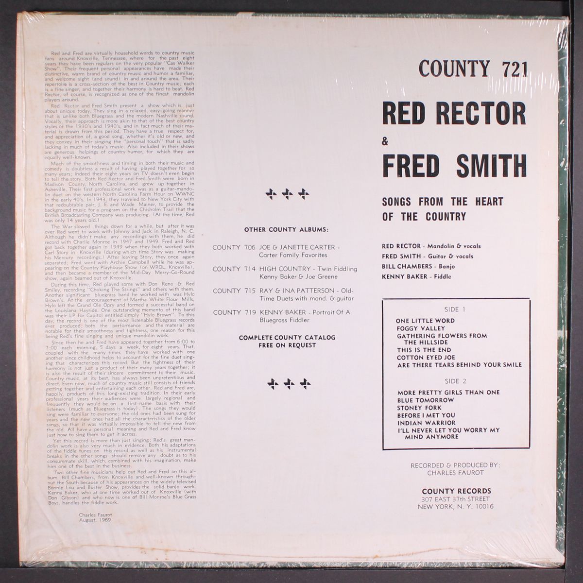 songs from the heart of the country by RED RECTOR & FRED SMITH
