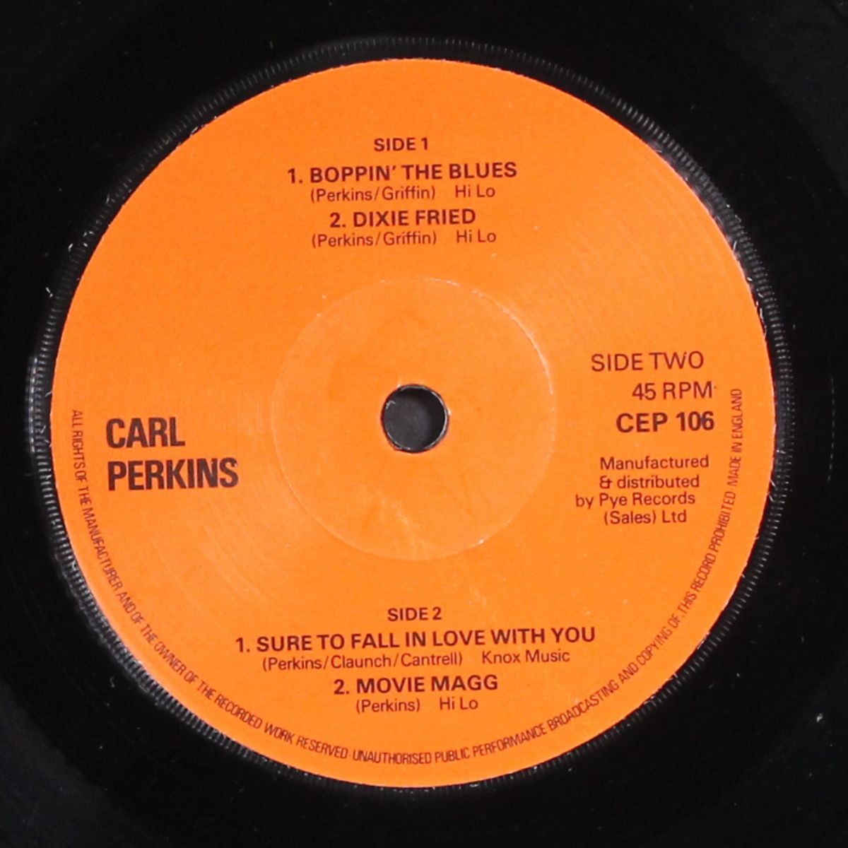 boppin' the blues +3 by CARL PERKINS
