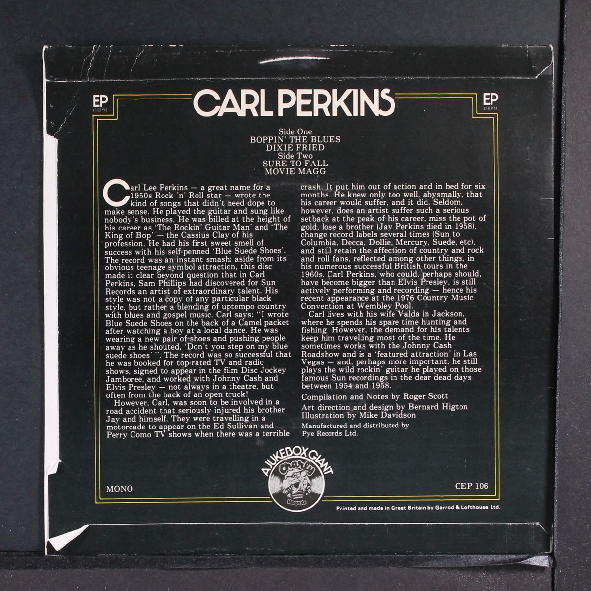 boppin' the blues +3 by CARL PERKINS