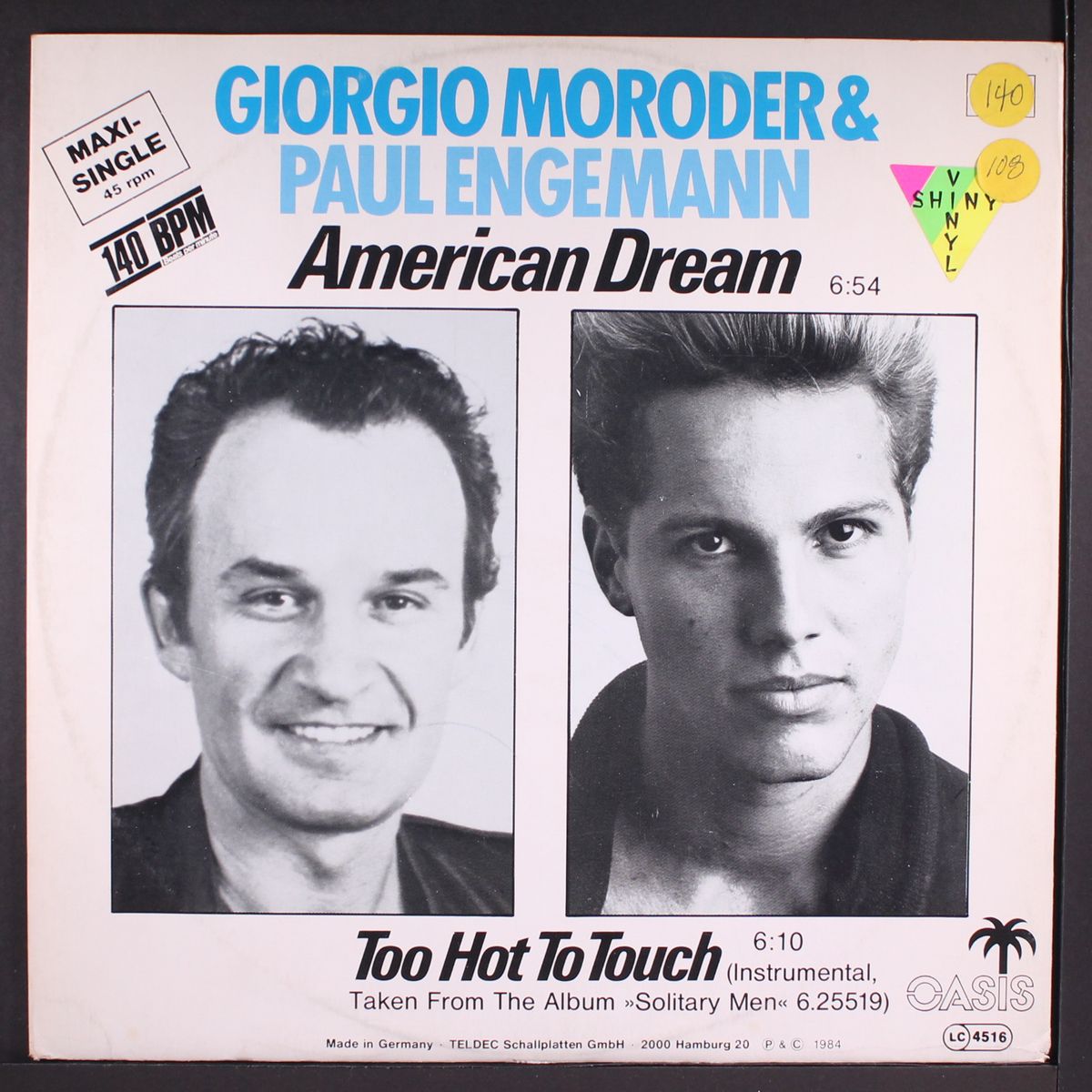 american dream / too hot to touch by GIORGIO MORODER & PAUL ENGEMANN