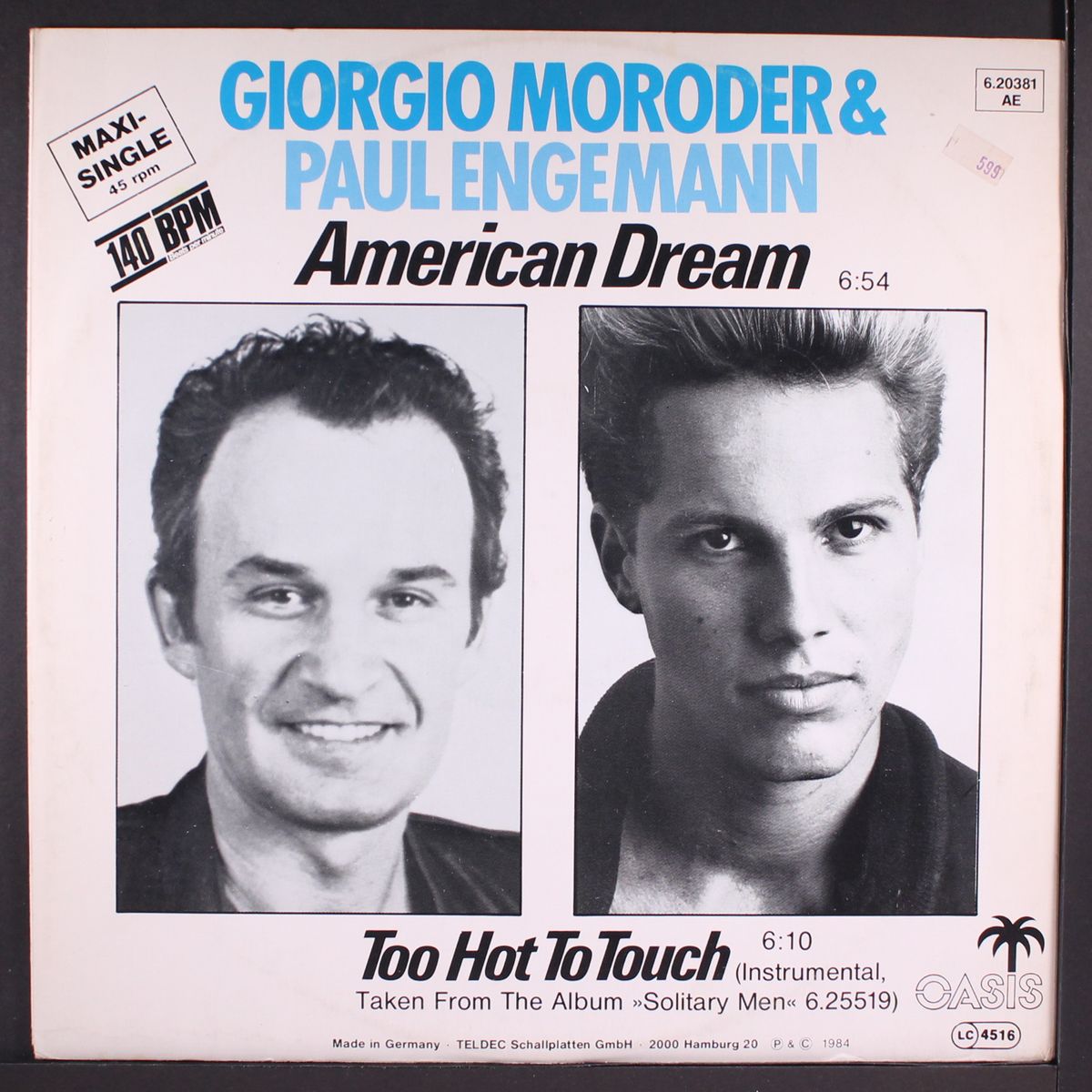 american dream / too hot to touch by GIORGIO MORODER & PAUL ENGEMANN