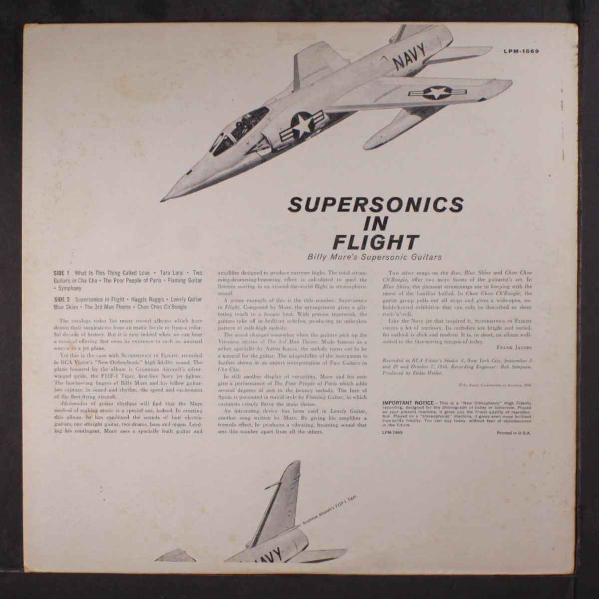 supersonics in flight by BILLY MURE