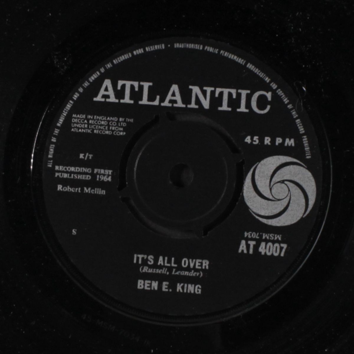 it's all over / let the water run down by BEN E. KING