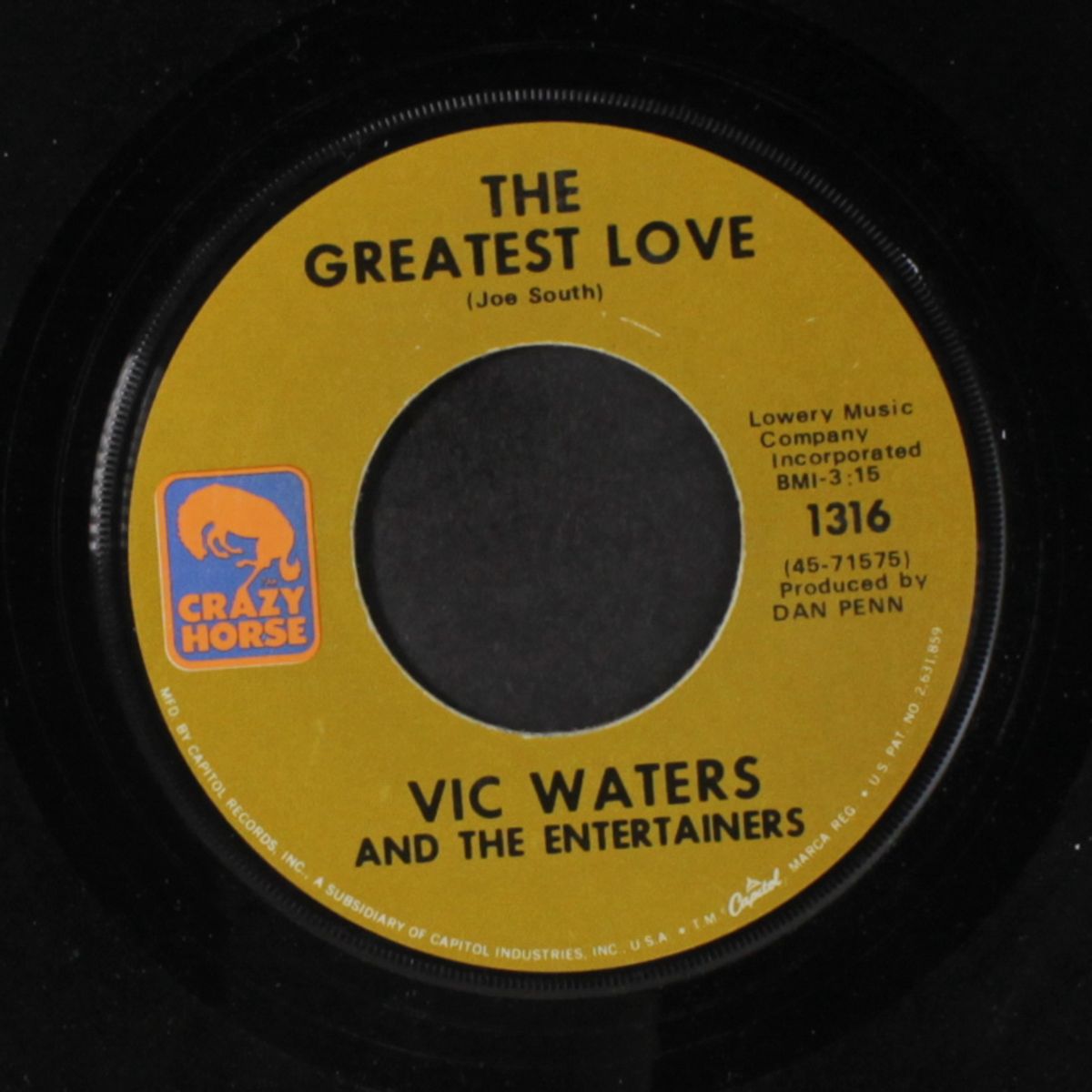 dreamer / the greatest love by VIC WATERS & ENTERTAINERS