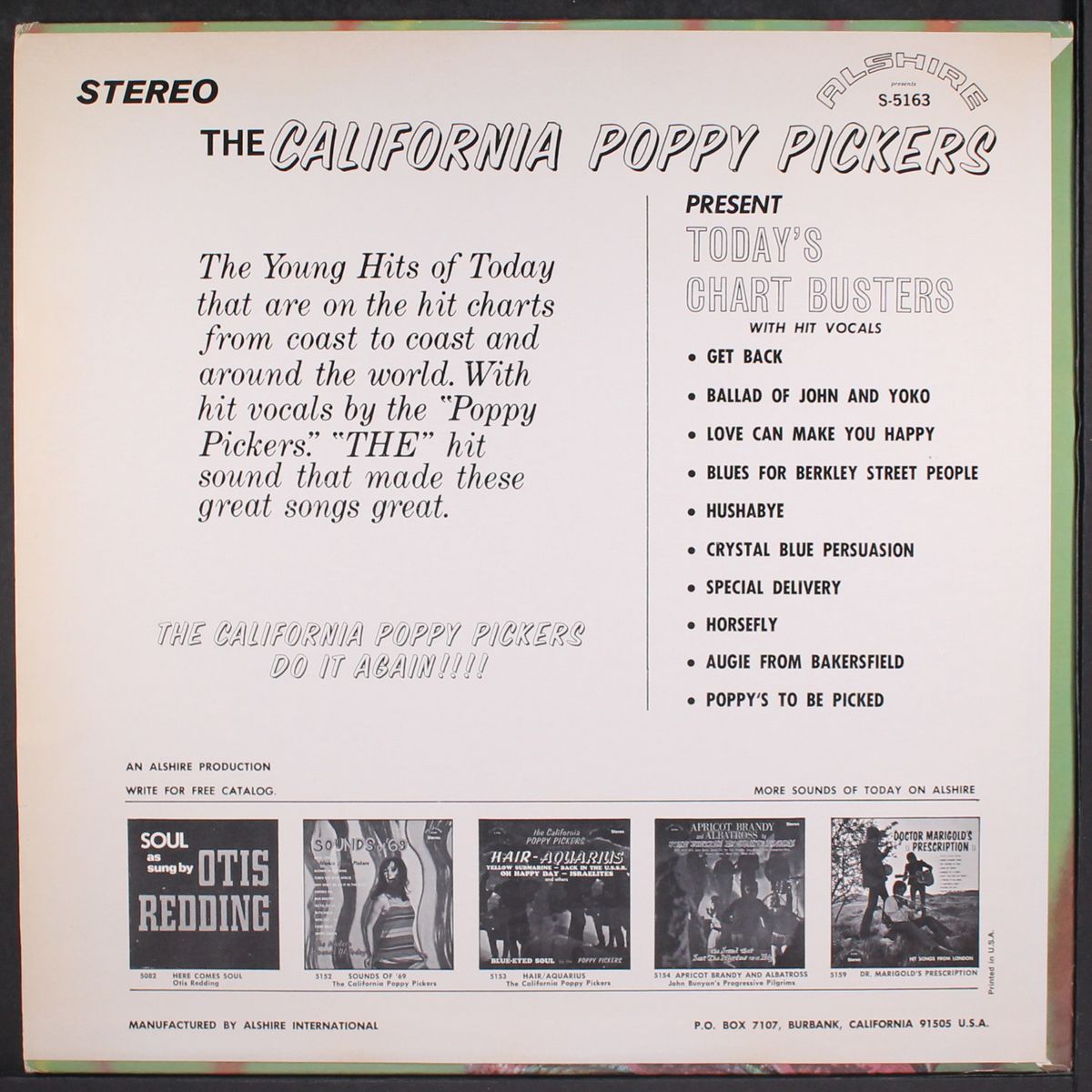 today's chart busters by CALIFORNIA POPPY PICKERS