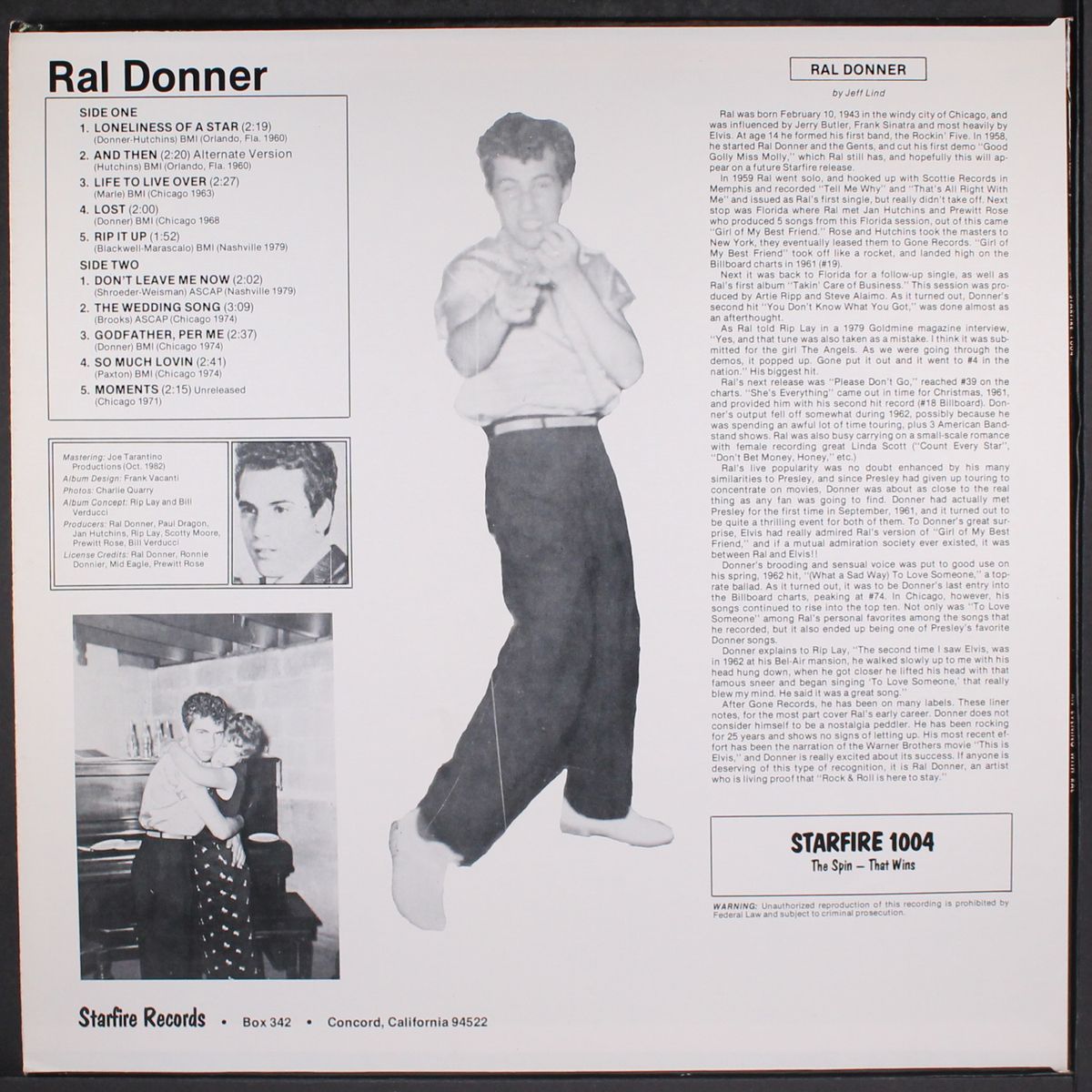 an evening with by RAL DONNER